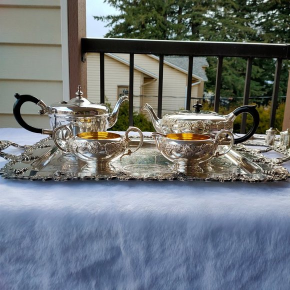 Old English Silver Set Reproduction - Picture 2 of 10